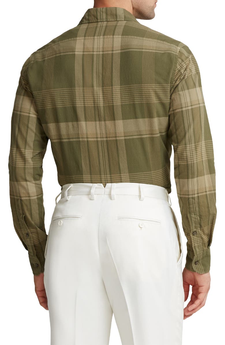Ralph Lauren Purple Label Plaid Button-Up Sport Shirt, Alternate, color,