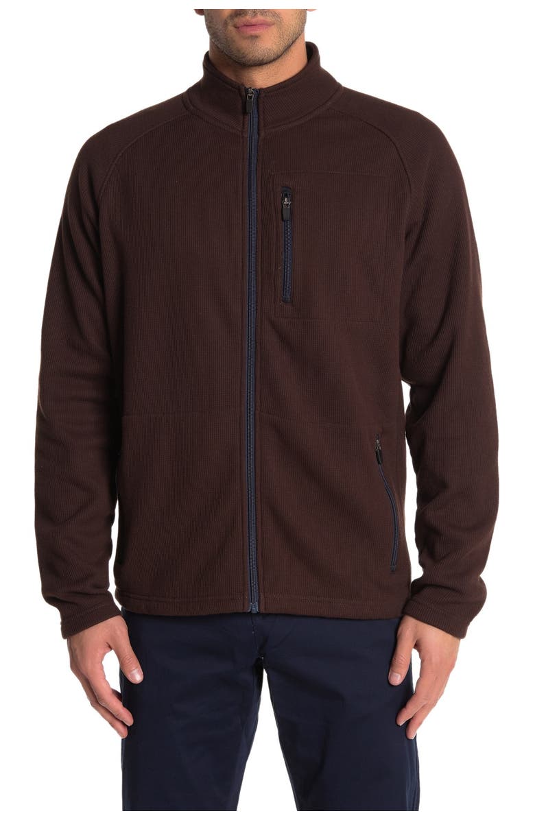 Tailor Vintage Waffle Bonded Fleece Full Zip Jacket, Alternate, color, 