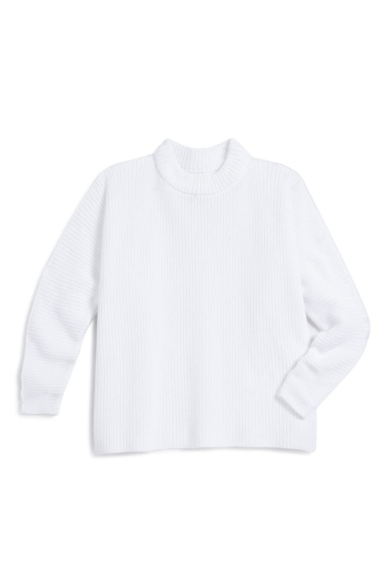 Montecito Cotton Sweater, Main, color, WHITE