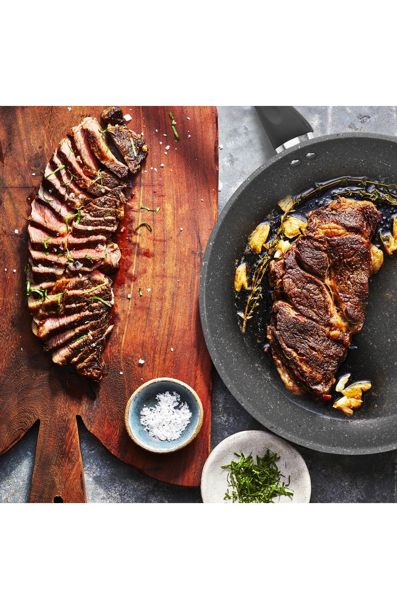 Oster Cuisine Cuisine Echodale 12 Inch Aluminum Nonstick Frying Pan, Alternate, color, Grey