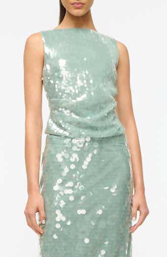 STAUD Eton Paillette Tank Top