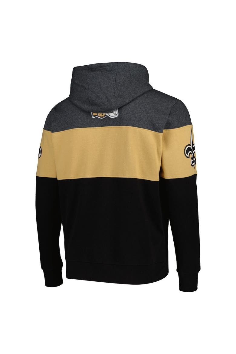Men's Starter Black/Heather Gray New Orleans Saints Extreme Pullover Hoodie, Alternate, color, Gray