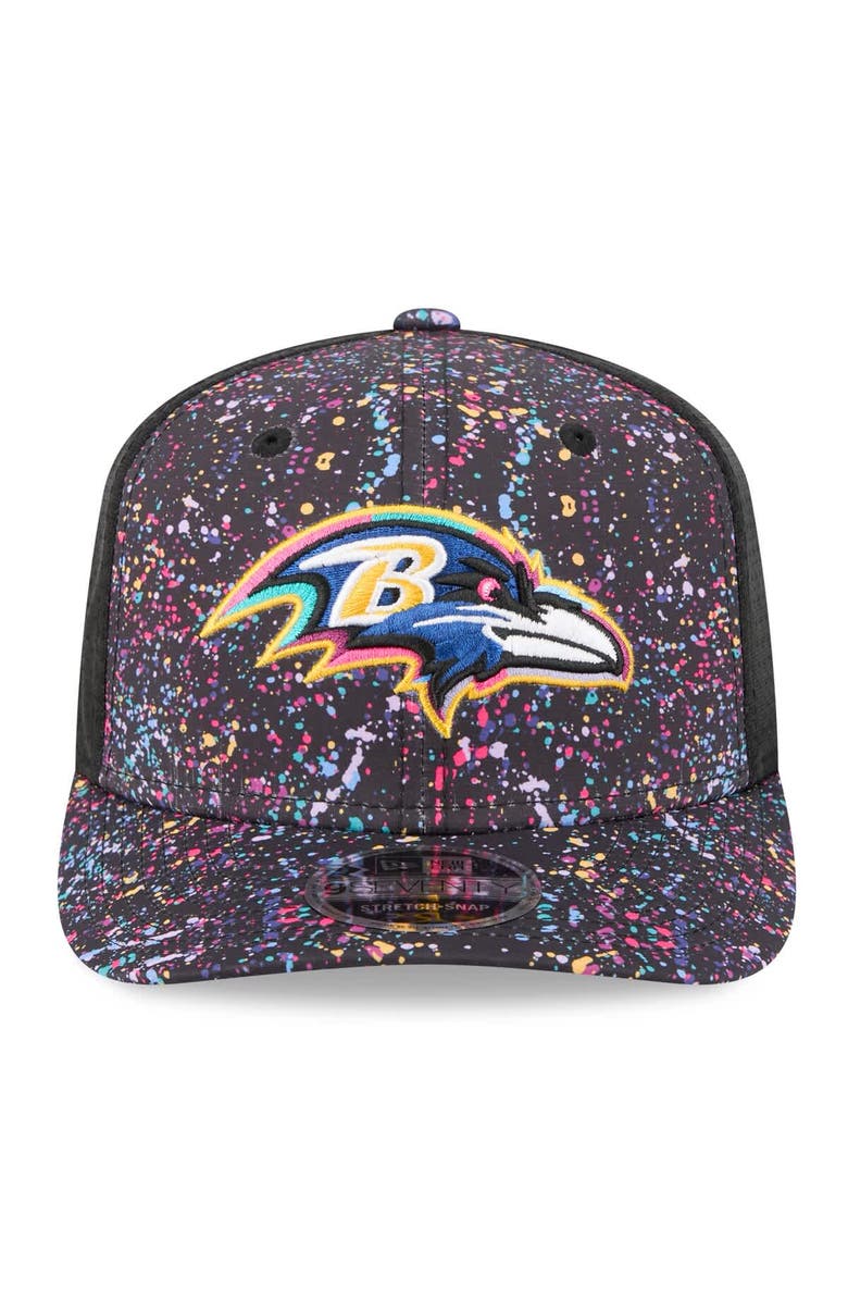 New Era Men's New Era Black Baltimore Ravens 2025 NFL Crucial Catch 9SEVENTY Adjustable Hat, Alternate, color, Black