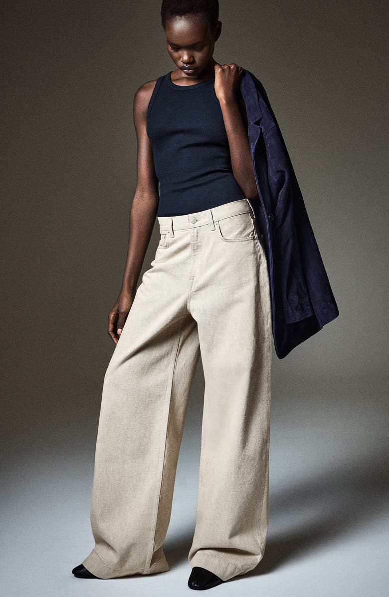 COS Dial Wide Leg Jeans, Alternate, color, Beige Dusty Light
