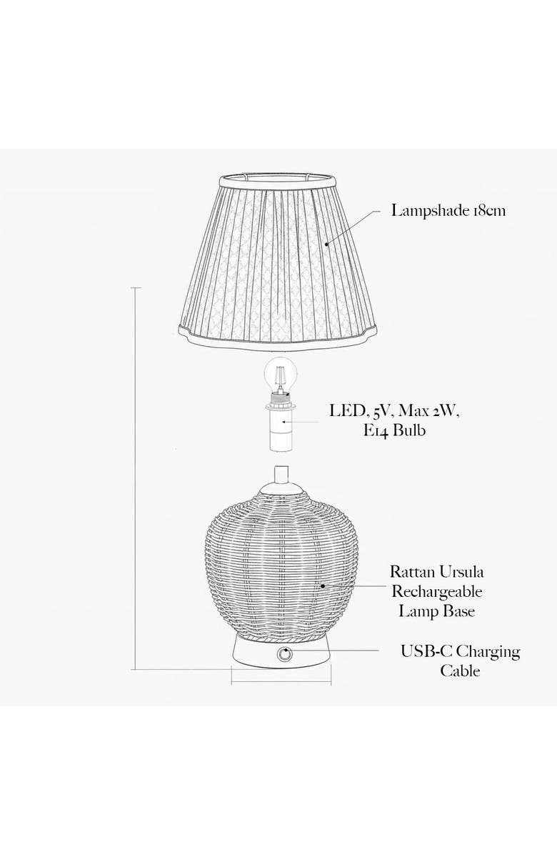 Mrs. Alice Rattan Ursula Rechargeable Lamp, Alternate, color, Natural