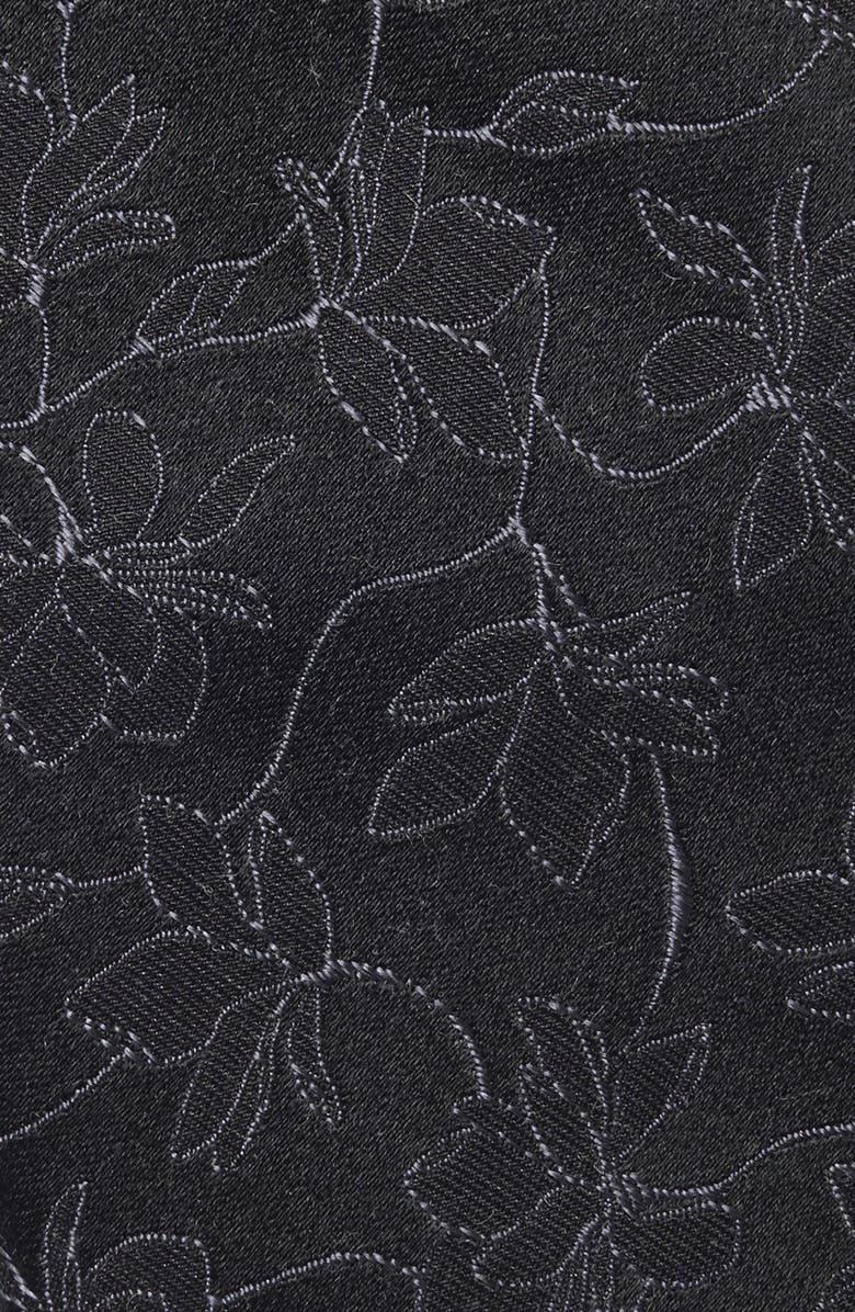 Nordstrom Hunten Floral Silk Tie, Alternate, color, Black