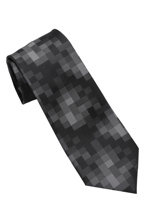 Shaded Geo Jacquard Tie