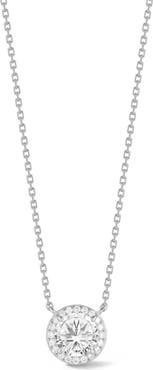 GLAZE JEWELRY Moissanite Halo Pendant Necklace