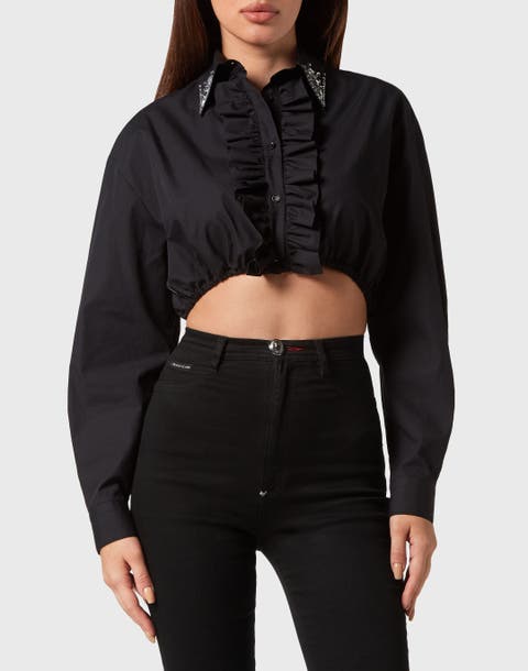 Popeline Cropped Shirt Ls Women
