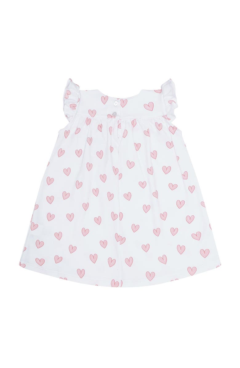 Nellapima Pink Heart Print Scoop Neck Dress - Baby, Alternate, color, Pink