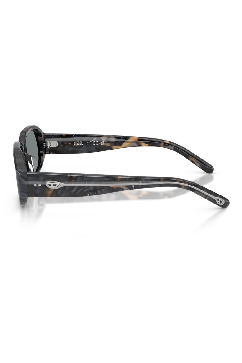 55mm Rectangular Sunglasses, Alternate, color, BROWN/ GREY HAVANA / GREY