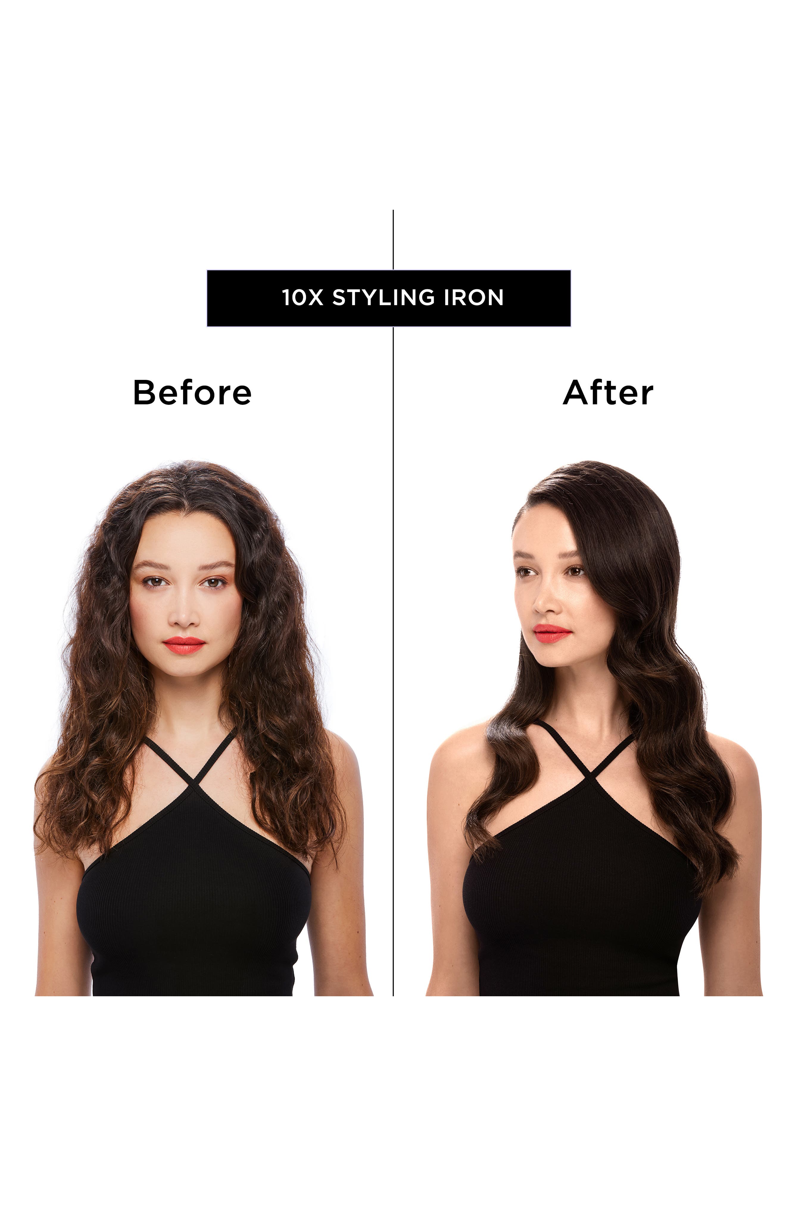 thumbnail image 2 of Bio Ionic 10x Pro Styling Iron 1 Inch – Black, Volcanic Rock Minerals, Smoothing Straightener 2 of 4