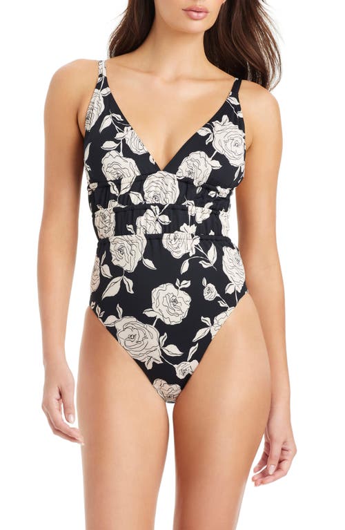 Sanctuary Floral Print One-piece Swimsuit In Animal Print