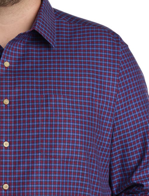 Untuckit Fit By Dxl Untuckit Knight Sport Shirt In Blue Red