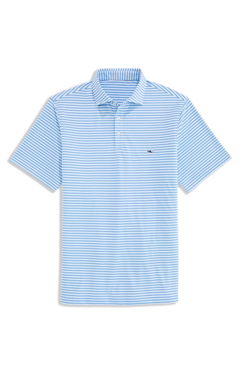 vineyard vines Sankaty Stripe Performance Piqué Polo, Main, color, Blue Chipping Stripe