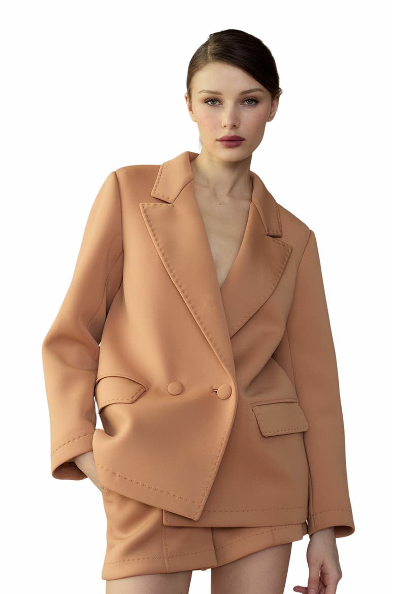 Bonded Pick Stitch Jacket, Main, color, Camel