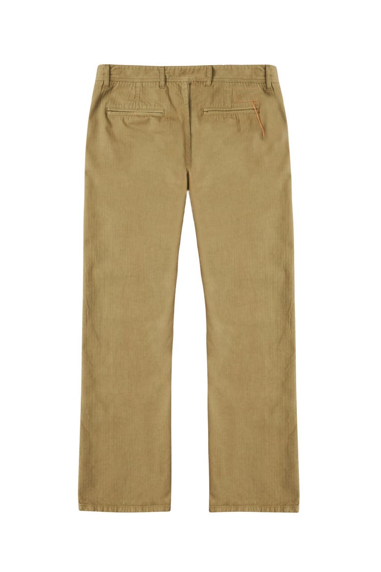Reno Herringbone Cotton Trousers, Alternate, color, Olive Green