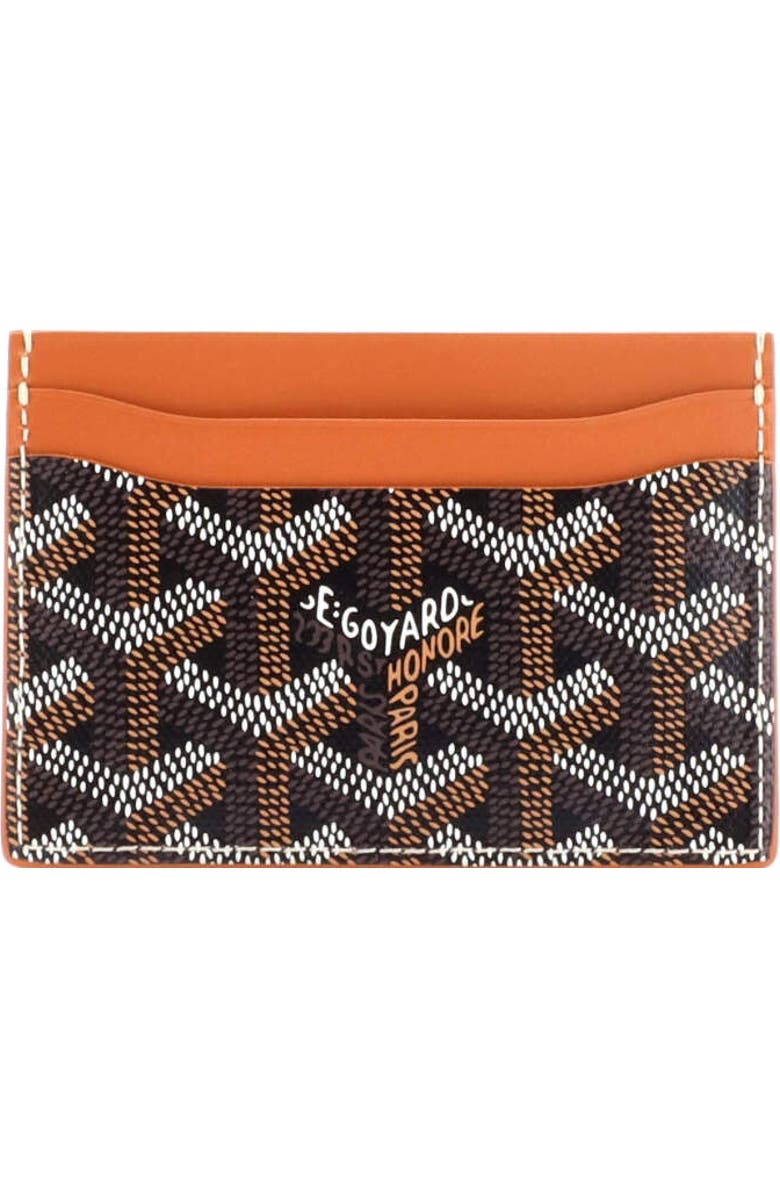 Pre-Owned Goyard Saint Sulpice Card Holder Coated Canvas, Alternate, color, Black