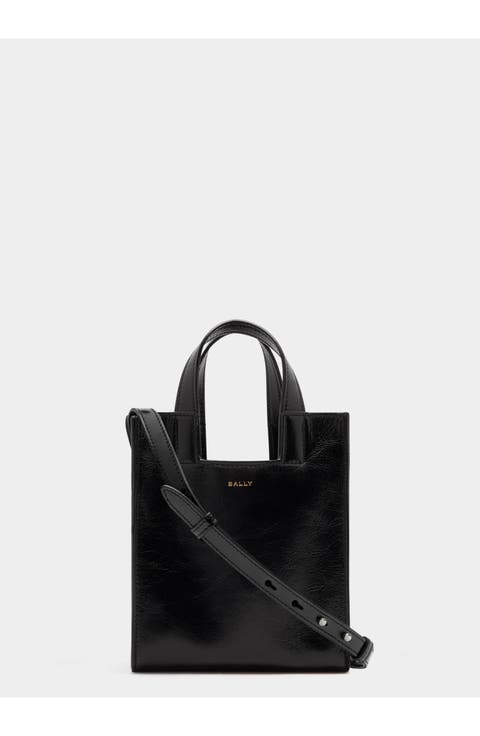 Easy Bally Small Tote Bag in Leather