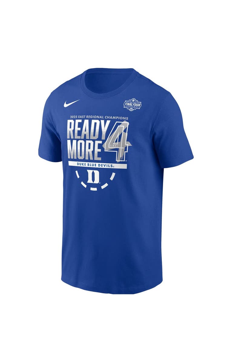 Nike Men's Nike Royal Duke Blue Devils 2025 NCAA Men's Basketball Tournament March Madness Final Four Regional Champions Locker Room T-Shirt, Alternate, color, 