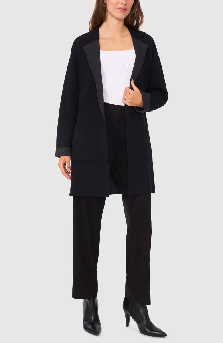 Halogen<sup>®</sup> Open Front Coat, Alternate, color, Rich Black