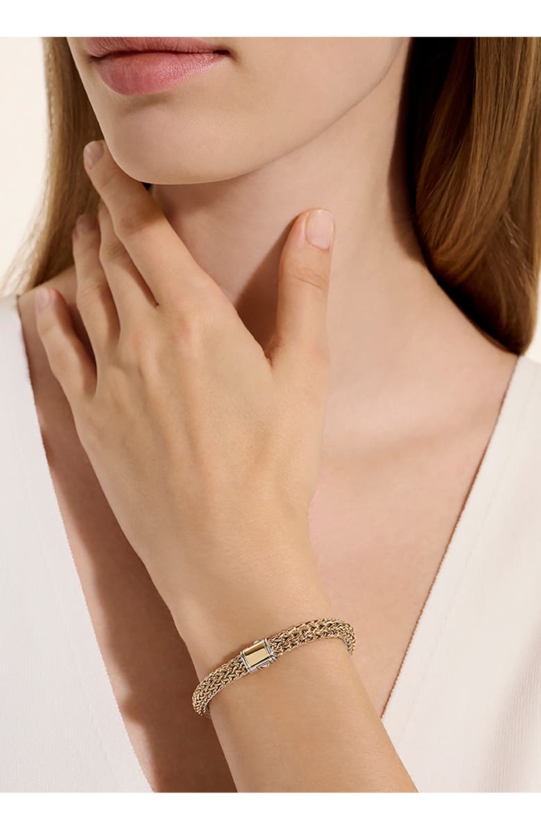 John Hardy Icon Reversible Bracelet, 6.5mm, Alternate, color, Silver And Gold