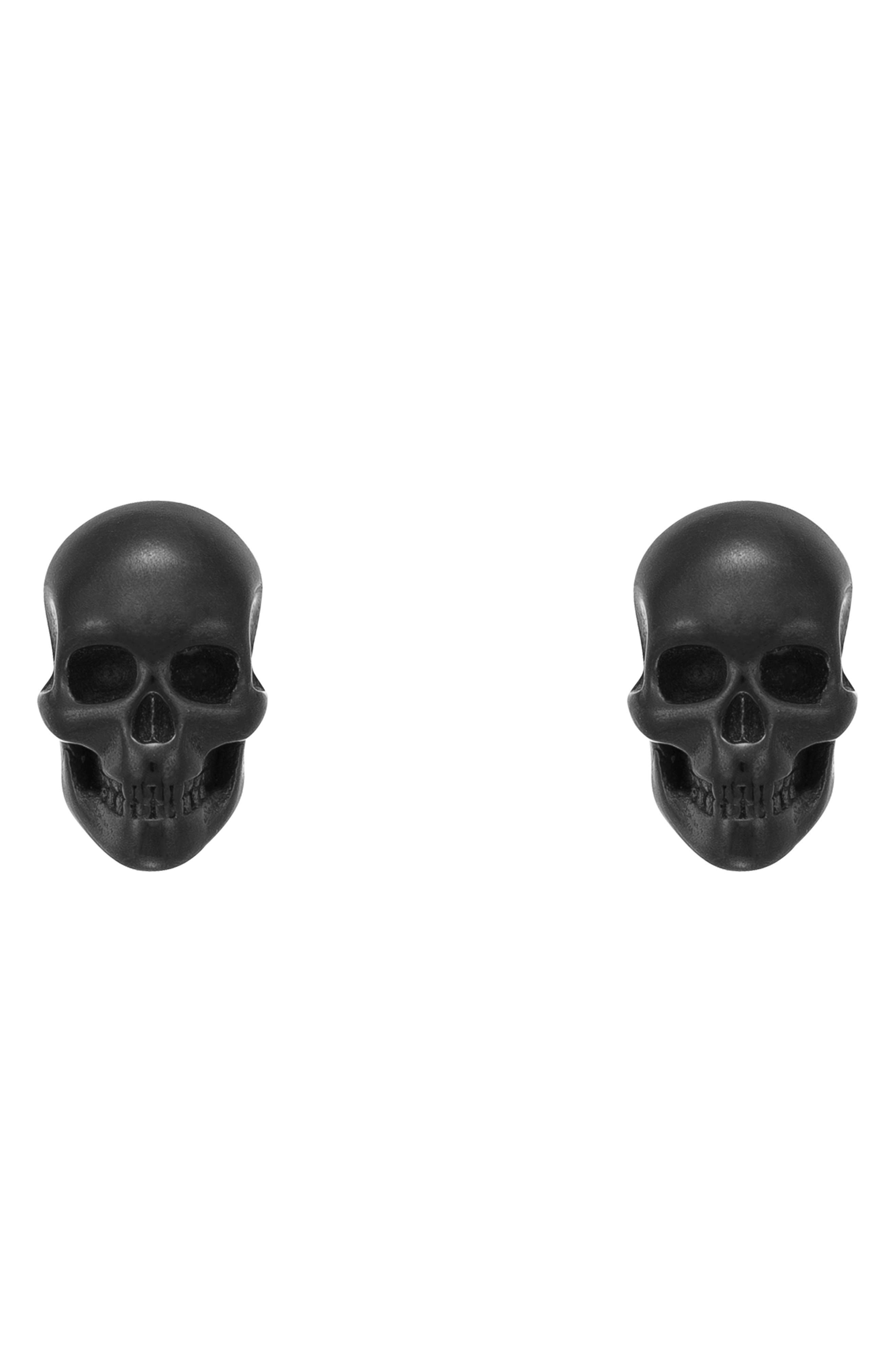 Men's Skull Stud Earrings