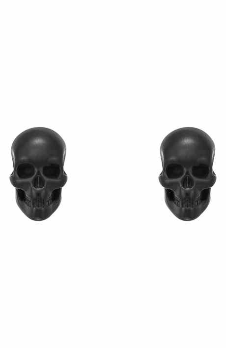 Men's Skull Stud Earrings