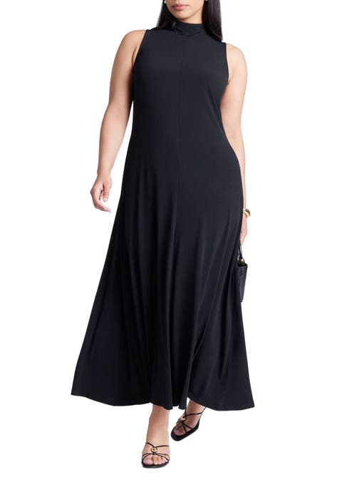 Mock Sleeveless Maxi Dress (Plus Available)