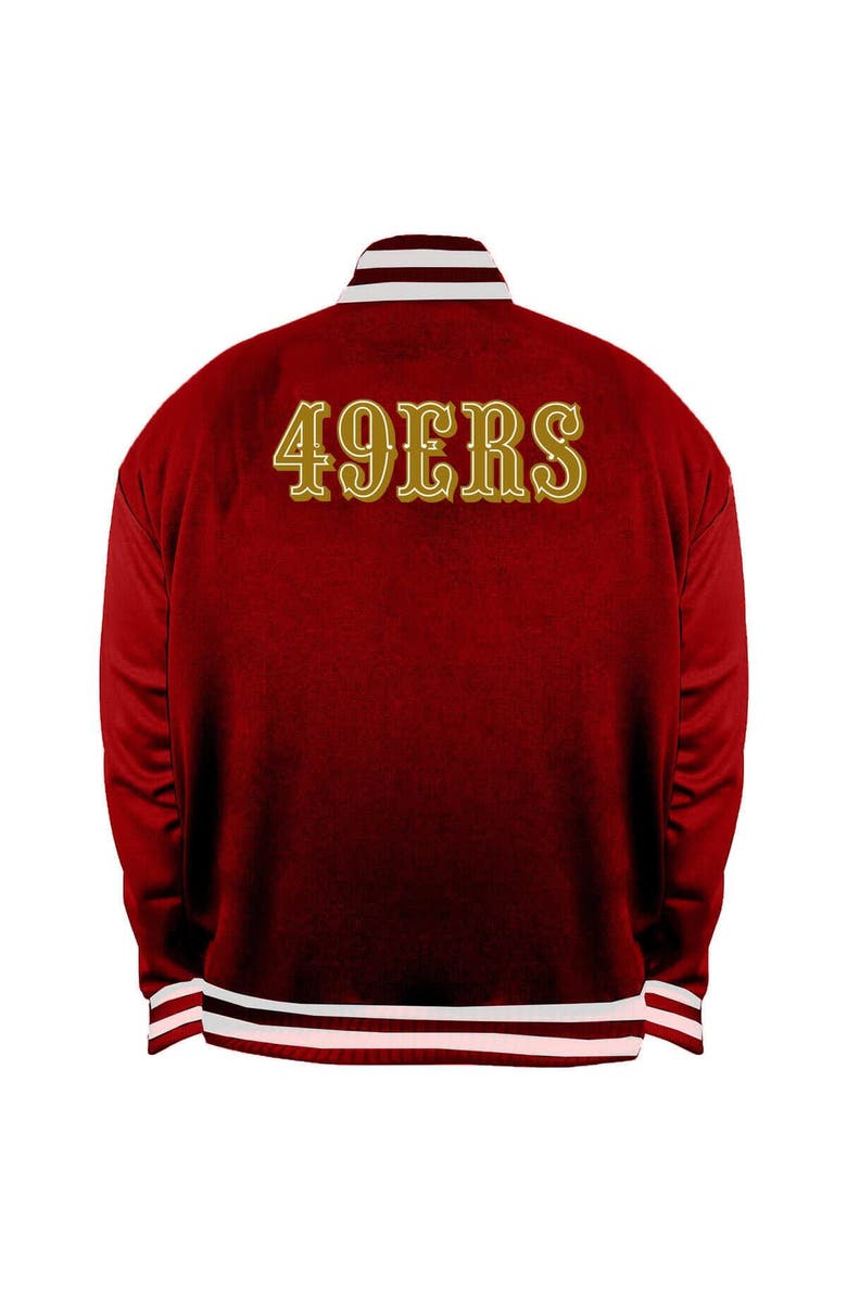 Mitchell & Ness Men's Mitchell & Ness Scarlet/Silver San Francisco 49ers Big & Tall Throwback Reversible Full-Zip Jacket, Alternate, color,