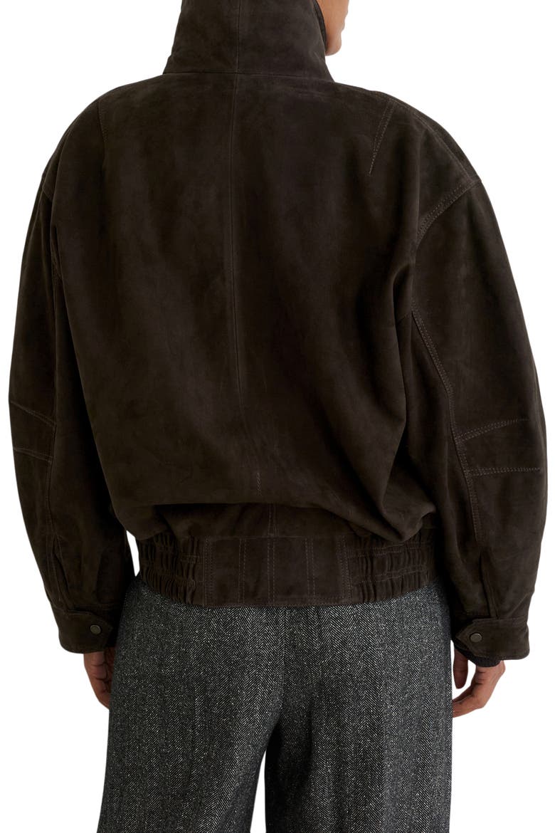 Double Layered Suede Jacket, Alternate, color, COFFEE BROWN
