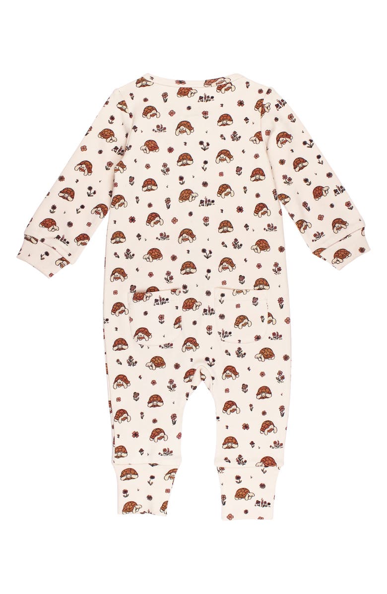 L'ovedbaby Print Organic Cotton Romper, Alternate, color, Tiny Tortoise