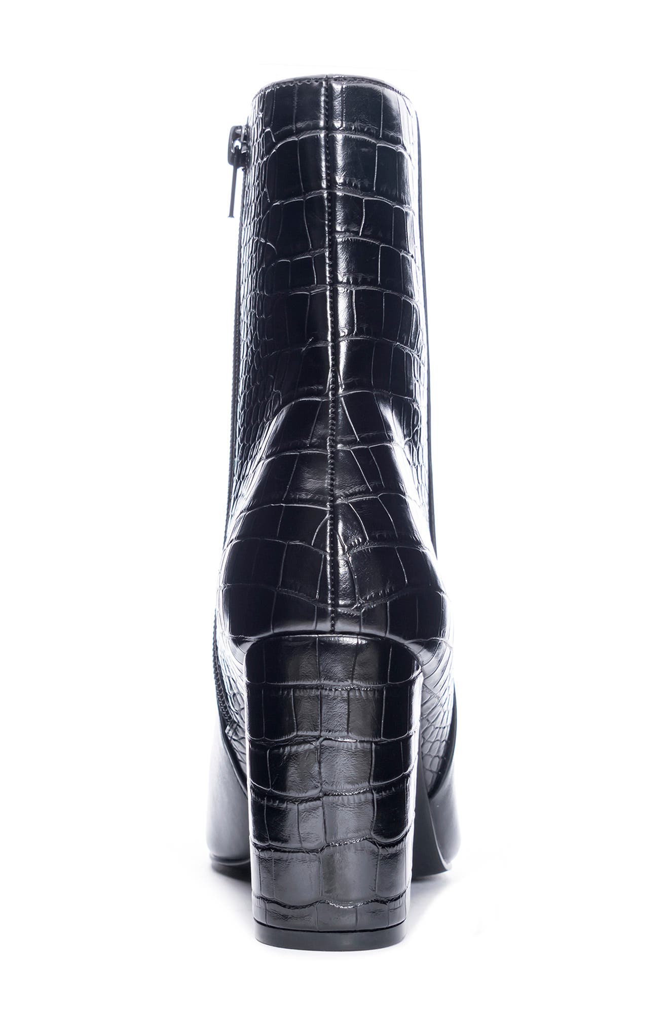 Kind Square Toe Bootie, Alternate, color, BLACK FAUX LEATHER