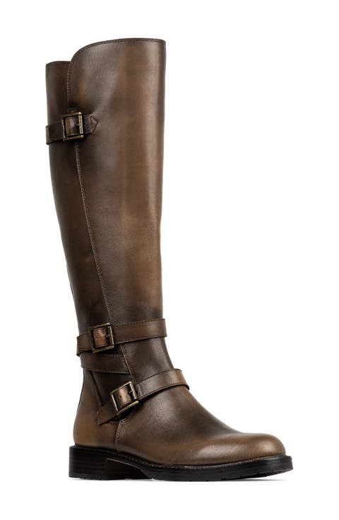 Carlota Knee High Moto Boot (Women)