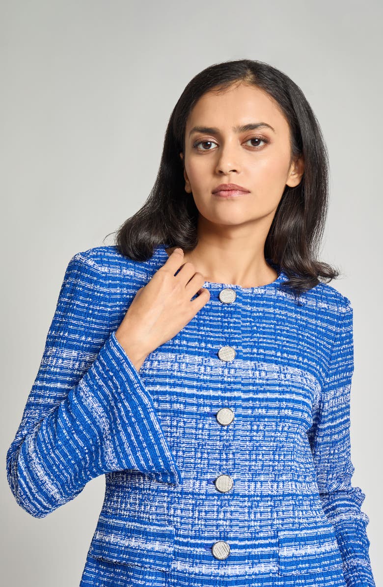 Misook Mélange Tweed Knit Jacket, Alternate, color, 