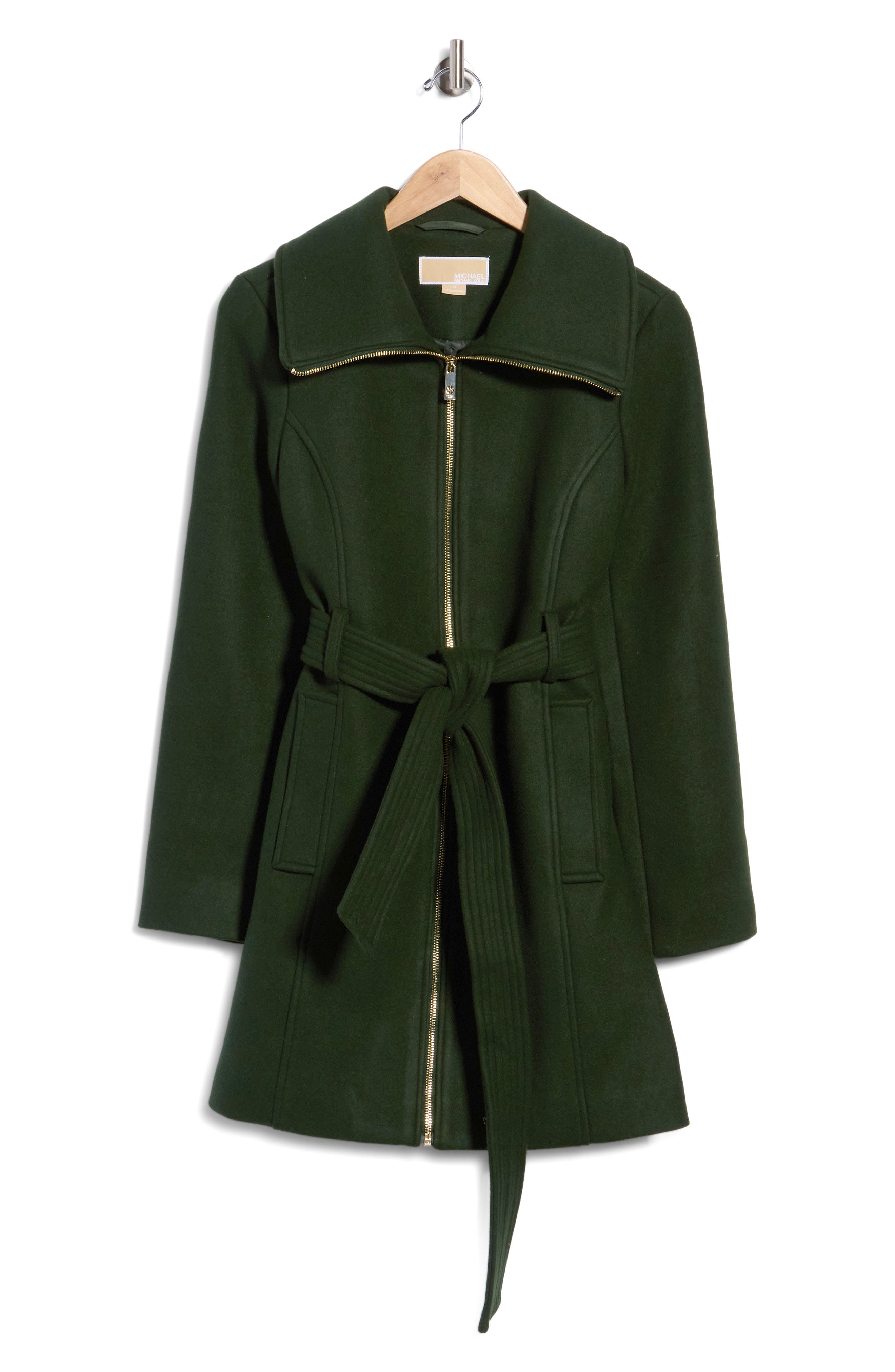 Belted Faux Wool Coat