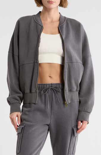YOGALICIOUS Washed Fleece Zip Sweatshirt