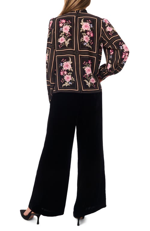 Ted Baker Alba Floral Tie Neck Shirt In Multi