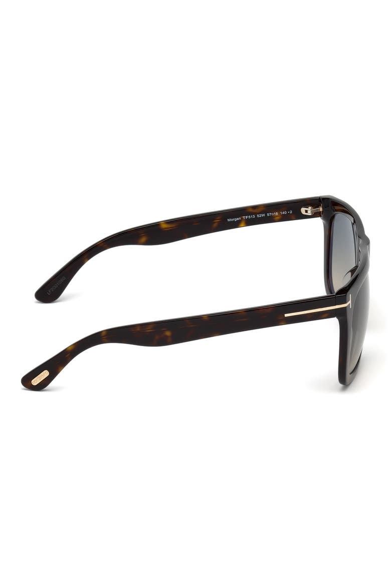 Morgan 57mm Sunglasses, Alternate, color, DARK HAVANA / GRADIENT BLUE