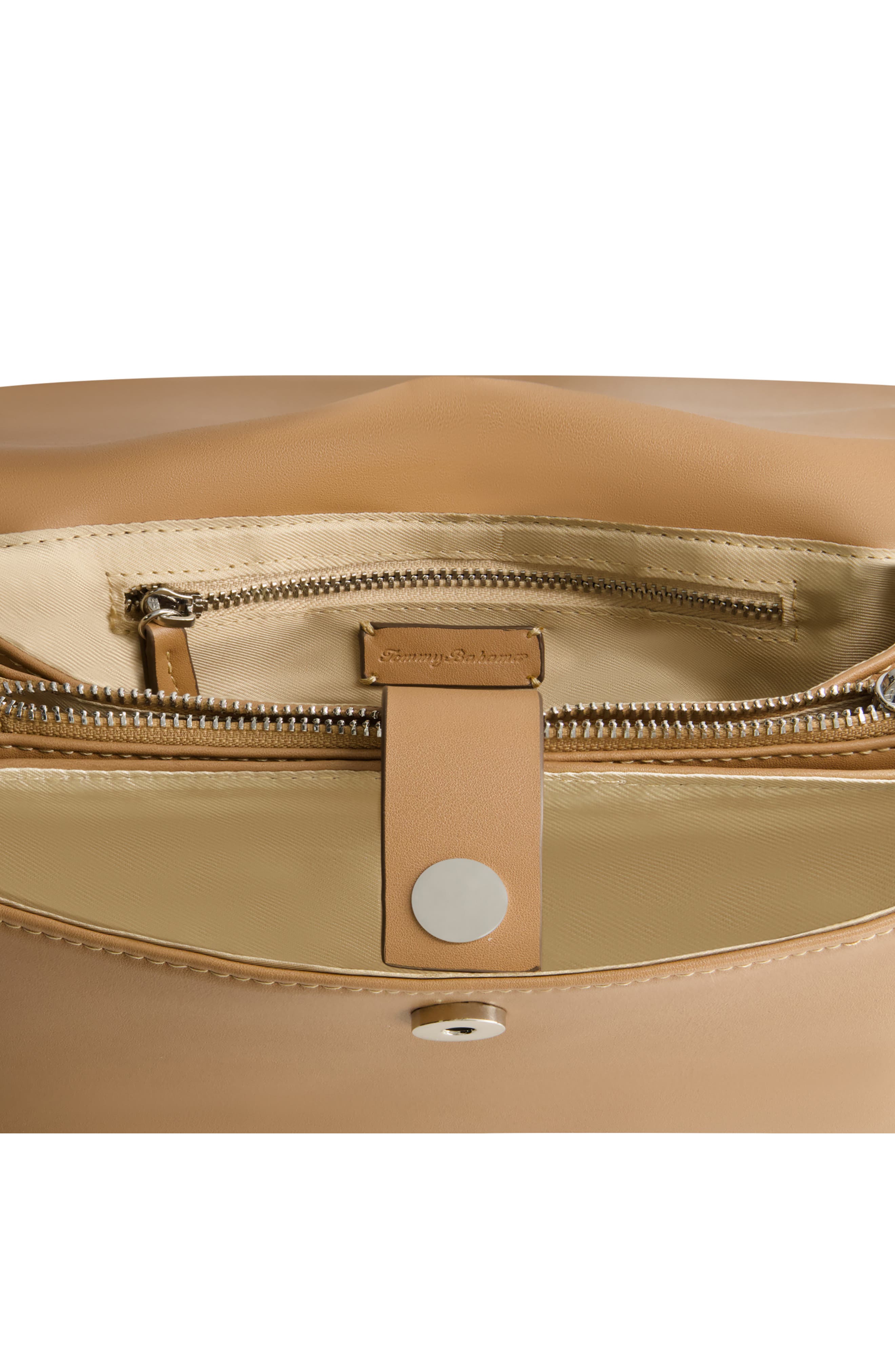 Tommy Bahama Debossed Logo Crossbody Bag, Alternate, color, Tan