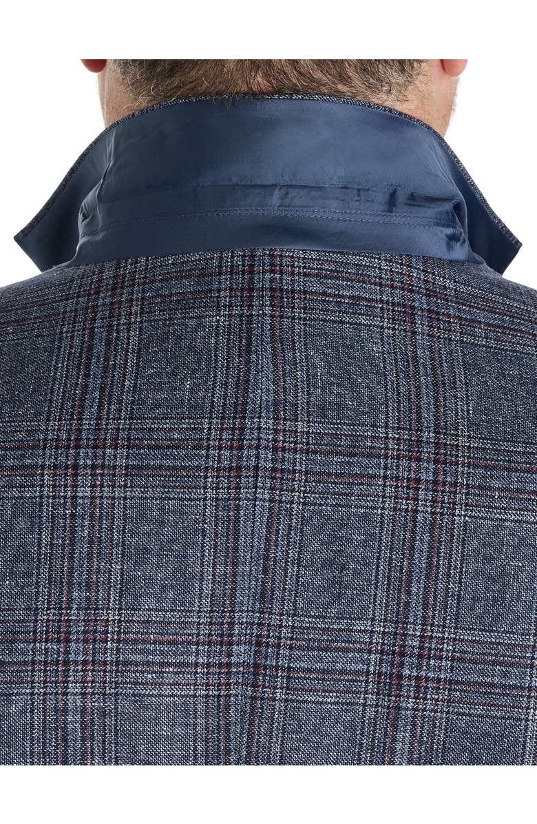 Oak Hill Premium by DXL Big & Tall Glen Plaid Sport Coat, Alternate, color, Blue