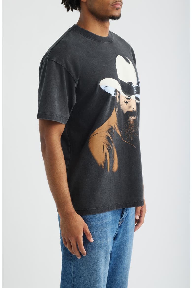 Oversize Post Malone F-1 Trillion Graphic T-Shirt, Alternate, color, WASHED BLACK