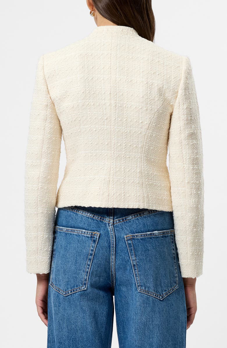 French Connection Structured Tweed Jacket, Alternate, color, Ecru