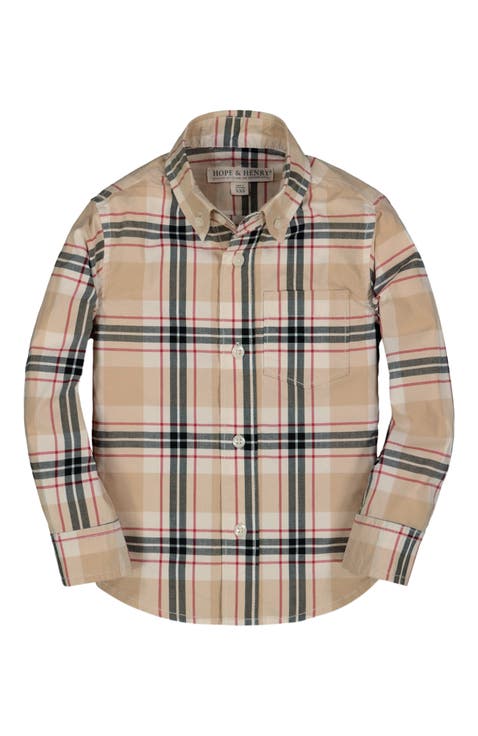 Baby Boys' Organic Stretch Poplin Shirt, Infant