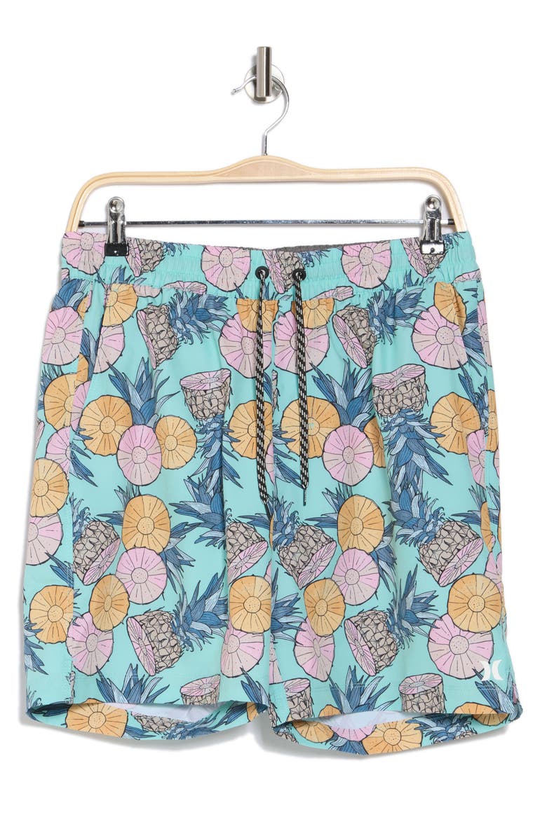 Hurley Bahia Volley Swim Trunks, Alternate, color, Tropical Mist