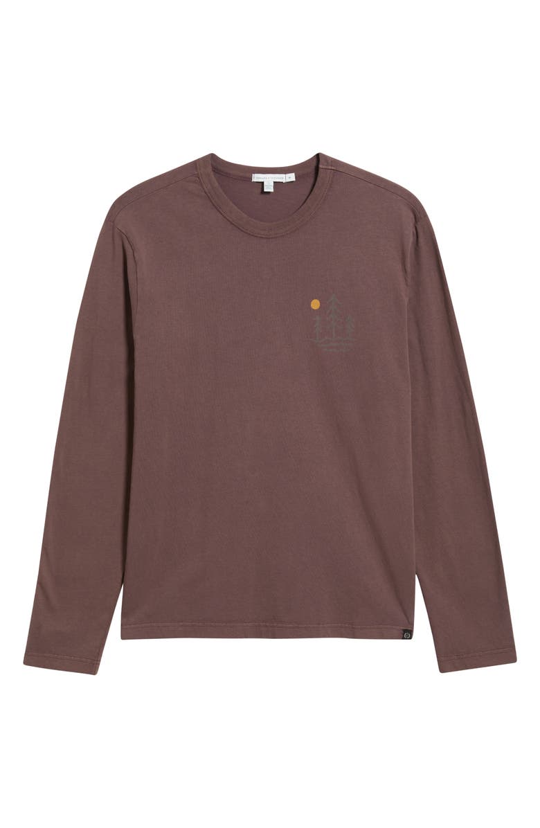 Threads 4 Thought Forest Graphic Mineral Wash Long Sleeve T-Shirt, Alternate, color, Ultra Maroon
