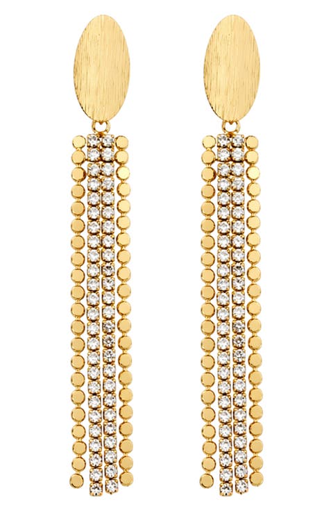 Crystal Fringe Drop Earrings