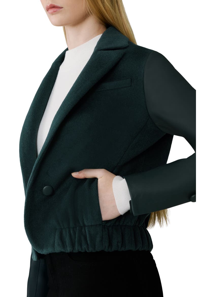 Alesse Single Breasted Wool Blend Jacket, Alternate, color, MIDNIGHT FOREST