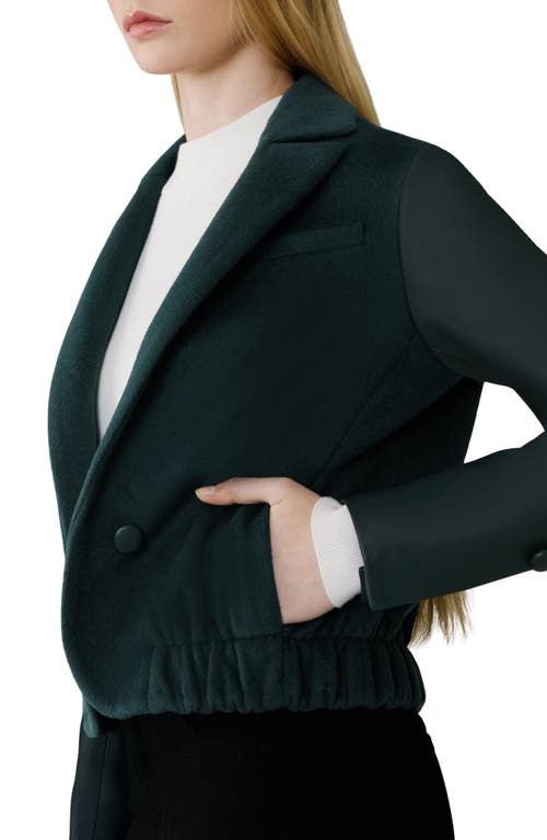 Soia & Kyo Alesse Single Breasted Wool Blend Jacket In Green
