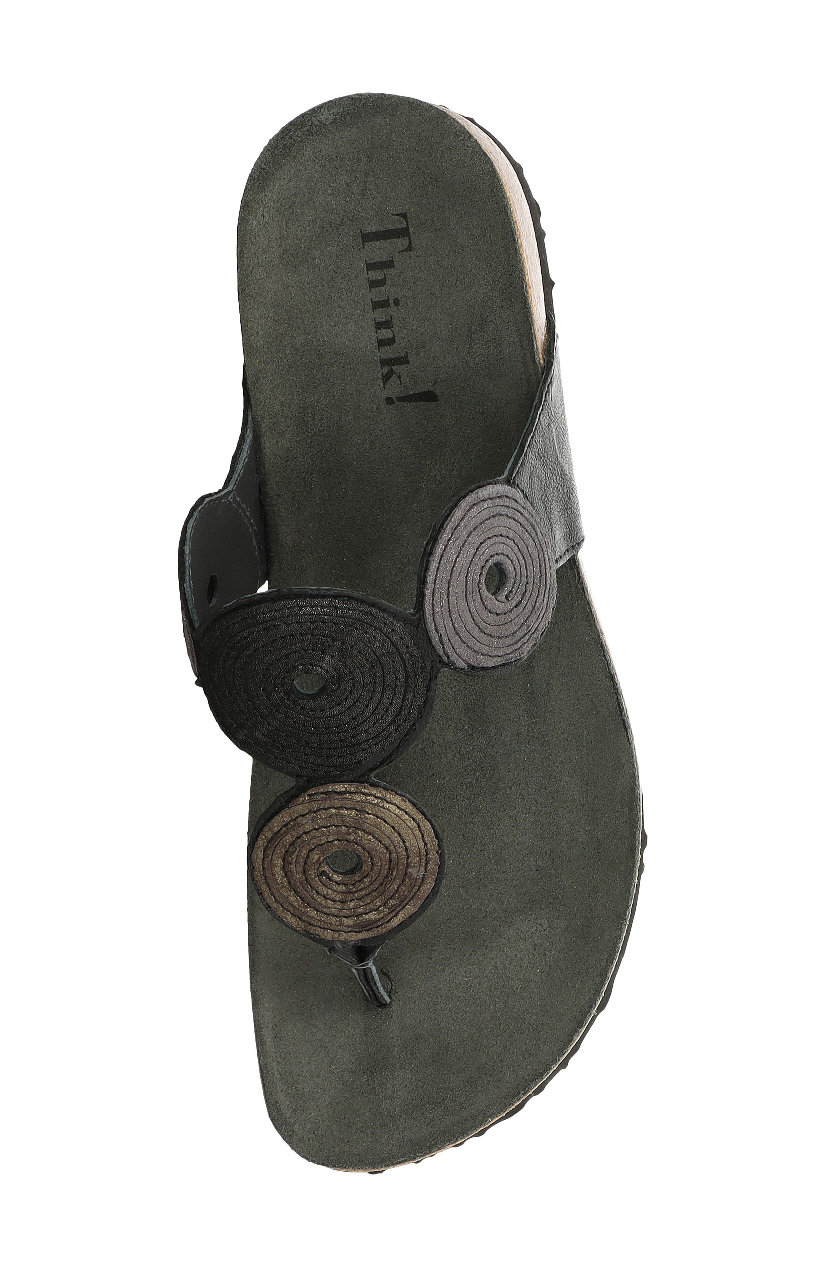 Think! Julia Circles Flip Flop, Alternate, color, Black
